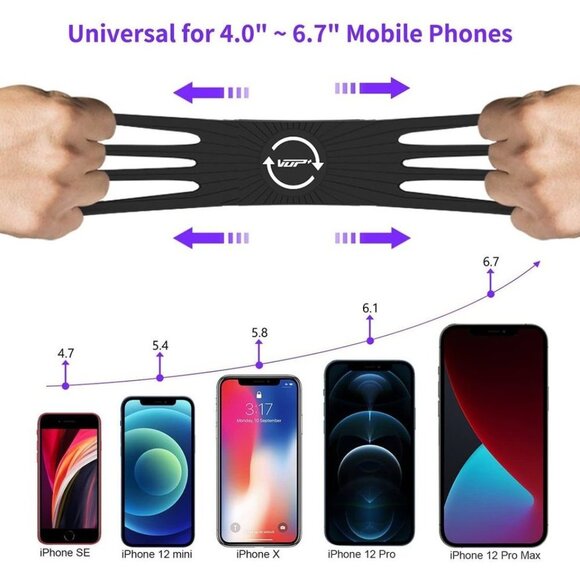 Bike Phone Mount, [Detachable] Silicone - Picture 5 of 6